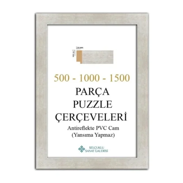 Selçuklu Sanat Puzzle Çerçevesi 30 Mm 35x50 Cm (500'luk) Gümüş