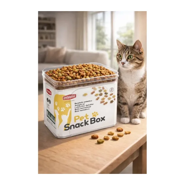 Stefanplast Gri-Beyaz Diktörtgen Snackbox 2.2 lt