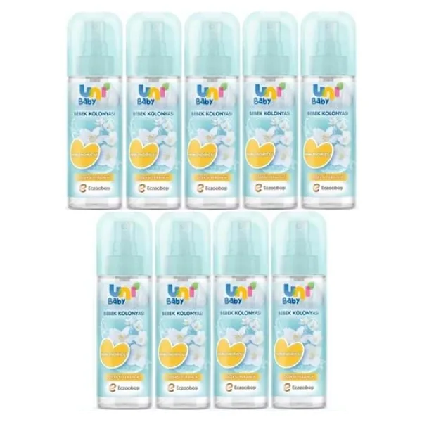 Uni Baby Çiçeksi Kokular Bebek Kolonyası 150 ml 9 Adet