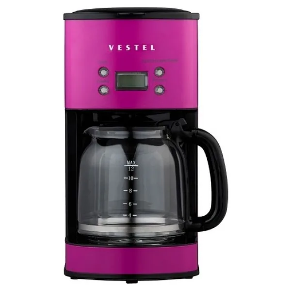 Vestel Retro Pembe Filtre Kahve Makinesi