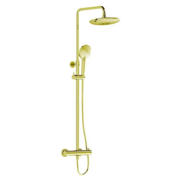 VitrA AquaHeat Bliss 240 A4720574 2F Termostatik Soft Altın Duş Sistemi