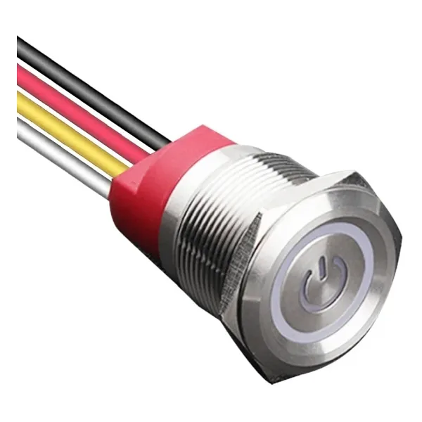 WD22T-P2-EC 22mm Dokunmatik Touch Metal Buton - Beyaz