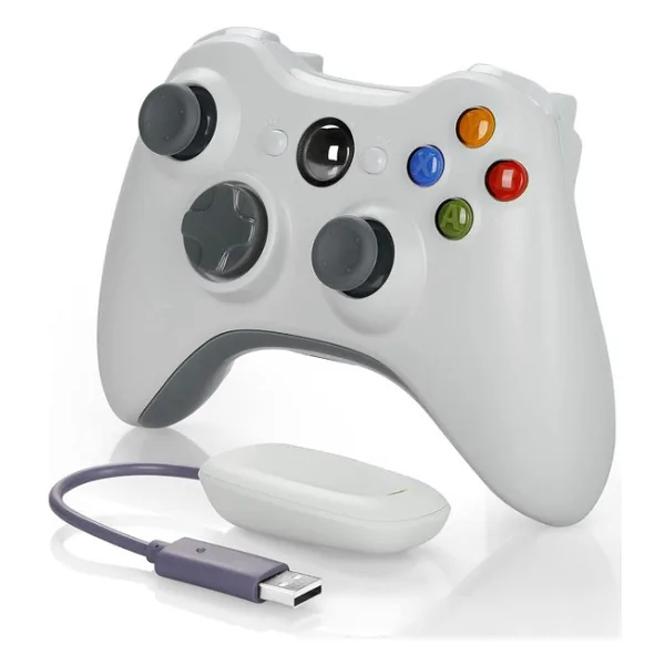 Xbox 360 Pc Ps3 Uyumlu Kablosuz Alıcılı Siyah Gamepad Joystıck - Beyaz