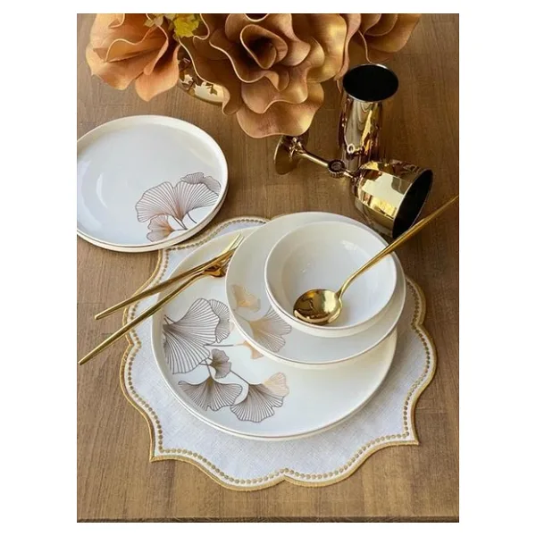 Yemek Takımı Modern Ginkgo 24 Parça 6 Kişilik
