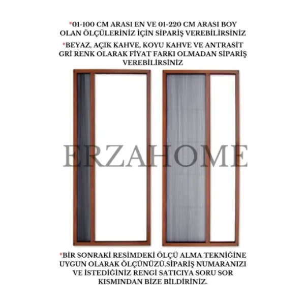 100x220 Plise Sineklik Pileli Sürgülü Kapı Sinekliği Akordiyon Sineklik