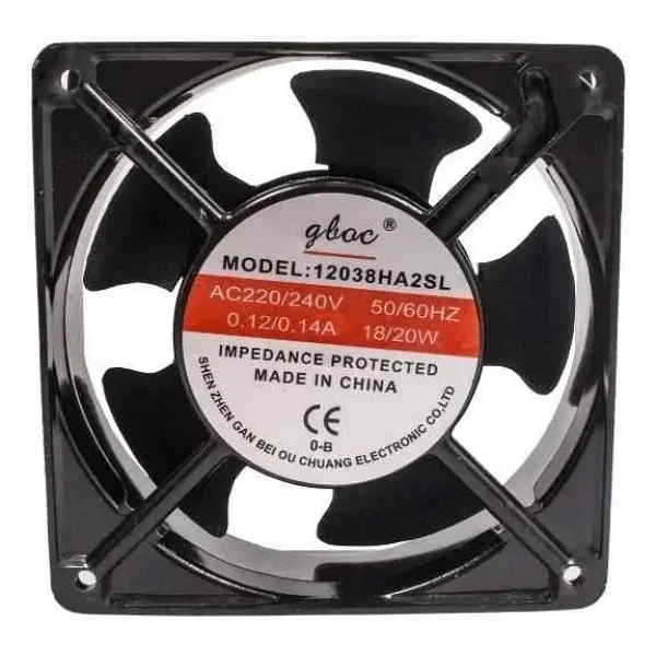12038HA2SL 220V 0.12A Metal Fan - 120x120x38mm
