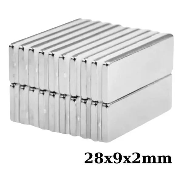 28x9x2mm Neodyum Güçlü Mıknatıs - Neodim Magnet