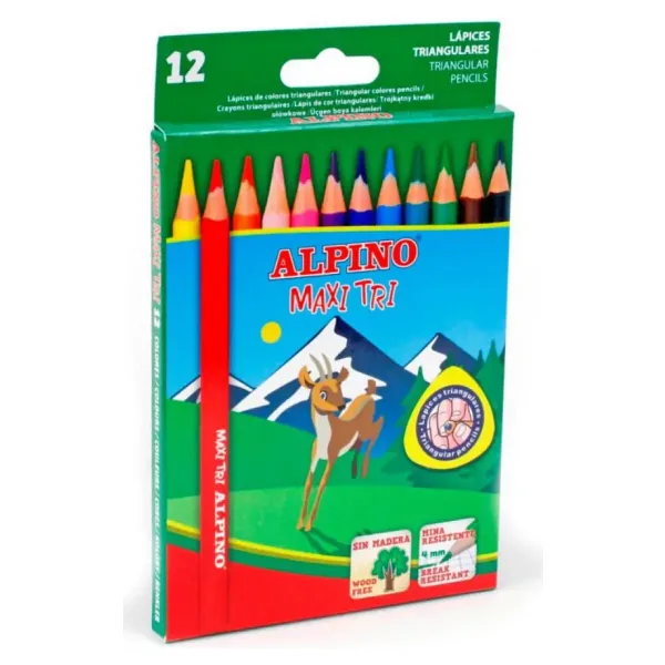 Alpino Maxi Tri 12'li Kuru Boya Seti