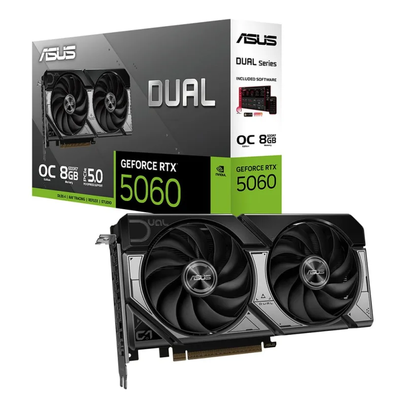 Asus RTX 5060 Dual OC Edition DUAL-RTX5060-O8G 128 Bit GDDR7 8 GB Ekran Kartı