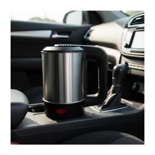Blurry Date Kettle Su Isıtıcı Araç İçi Oto Çakmaklık Girişli Çelik 0.5LT 12Volt Hafif Ticari Araçlar İçin
