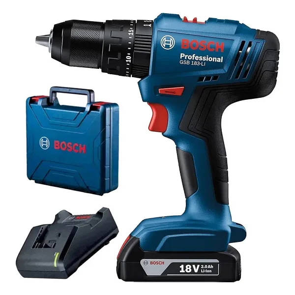 Bosch GSB 183-Li Tek Akülü 2 Ah Darbeli Vidalama Makinesi
