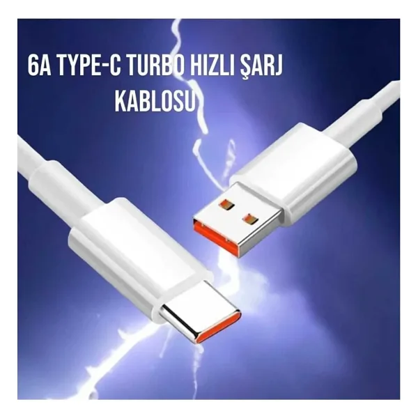 Byali Xıaomi Type-c Android Uyumlu Hızlı Şarj Kablosu 66w 6a Redmi K30-40 Pro Mi 9-10-11 Prouyumlu
