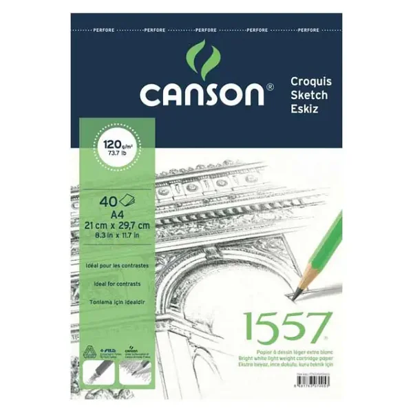 Canson 1557 21x29.7 cm 120 gr 40 Yaprak Resim Defteri