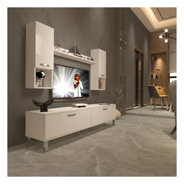 Decoraktiv Eko 5DA Slm Std Krom Ayaklı Tv Ünitesi