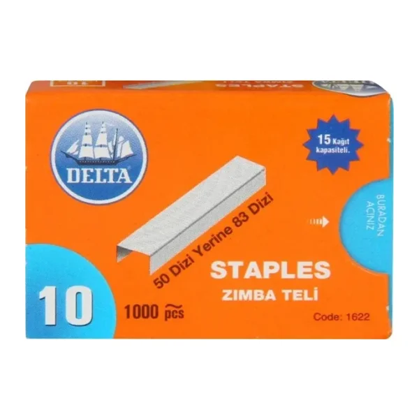 Delta 1622 Zımba Teli 1000 Li No:10 Beyaz (10 Kutu)
