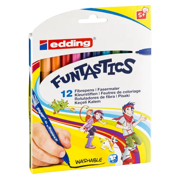 Edding Funtastics 15 İnce Uçlu 12'li Keçeli Kalem Seti