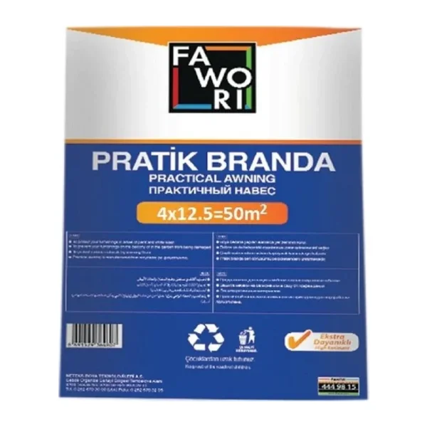 Fawori Pratik Branda Ekstra Dayanıklı 4x12.5 50 m2