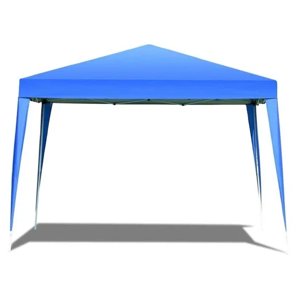 Gazebo Çardak Bahçe Kamelyası Gölgelik 300 x 300 Cm Polyester Tente Mavi