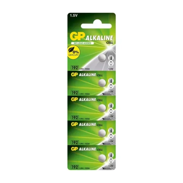 GP 192 LR41 5'li Alkalin Düğme Pil