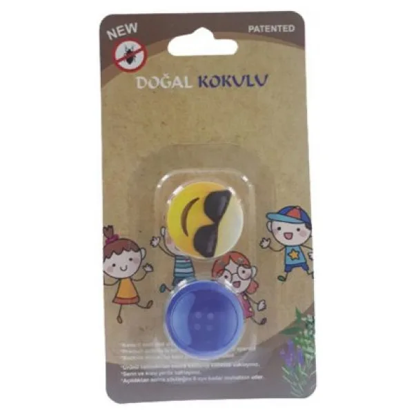 Headlice Stopper Doğal Kokulu Bit Rozeti 2 Li Sarı Mavi Emoji