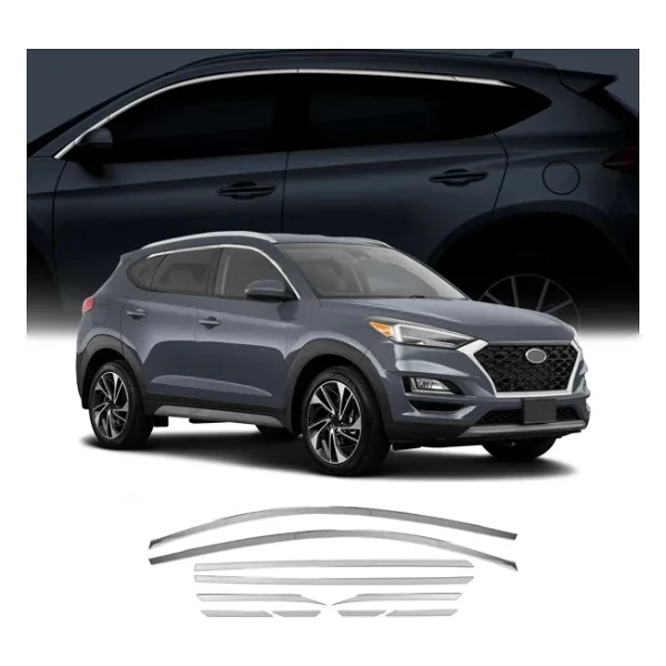 Hyundai Tucson Uyumlu 2015 2020 Cam Üst Çıtası Krom Parça