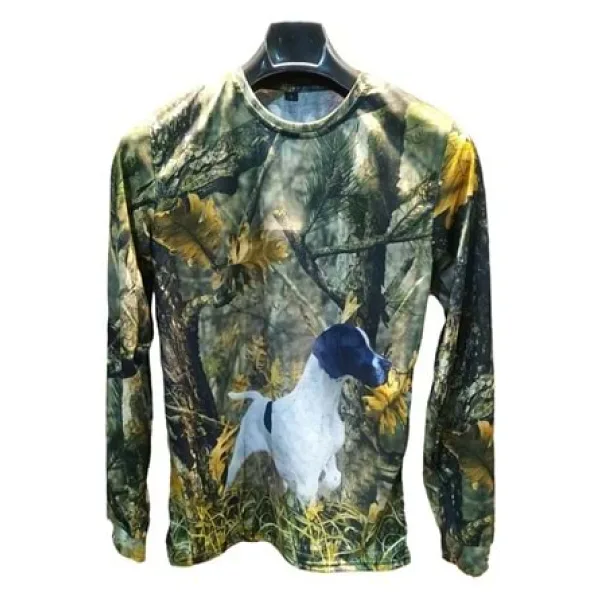 Kara Kafa Pointer Orman Desenli Uzun Kollu Sweatshirt - 3XL
