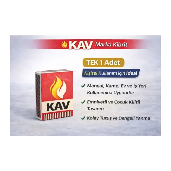Kav Marka Kibrit Emniyetli Çocuk Kilitli 1 Adet