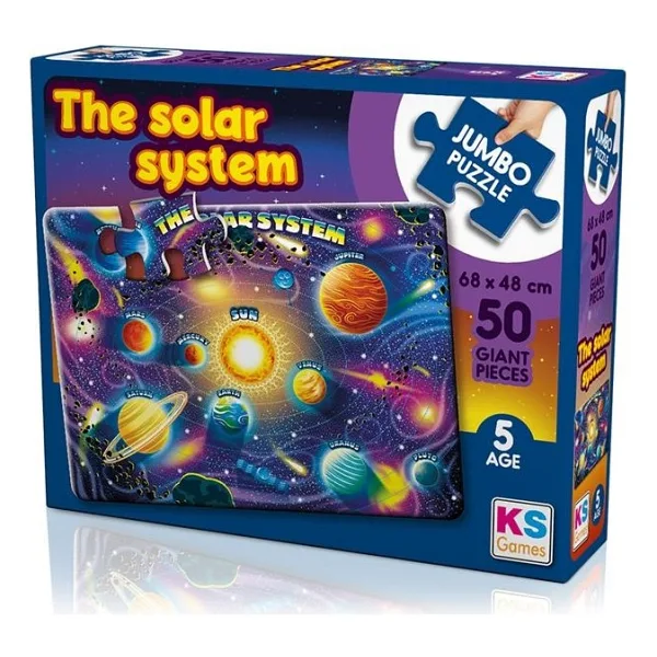 KS Games Planets of Solar System Jumbo 50 Parça Puzzle