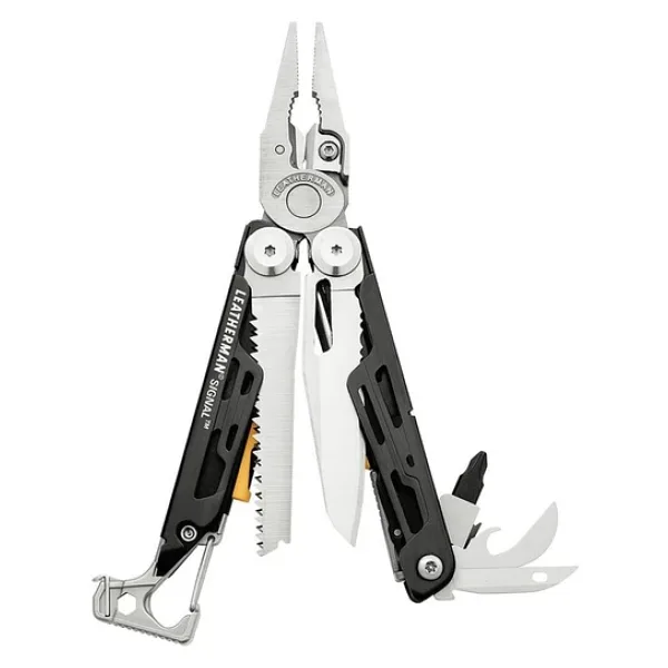 Leatherman Signal Siyah-Metalik Gri 19 Fonksiyonlu Çok Amaçlı Çakı