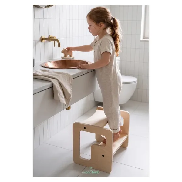 Mamatoyz Stepin Box Natural Color Ahşap Kule Basamağı