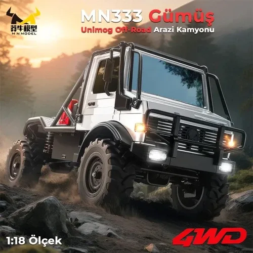 MN Model MN333 1/18 Mercedes Unimog U4000 4WD RC Crawler Offroad Uzaktan Kumandalı Araba Arazi Aracı Model Car Truck RTR