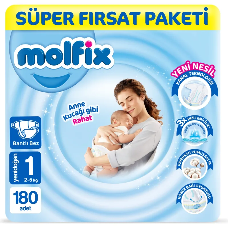 Molfix 1 Numara Yenidoğan 82'li Bebek Bezi