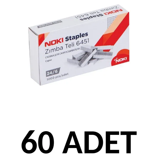 Noki 60 Adet Zımba Teli No:24/6 Cu 1000'li