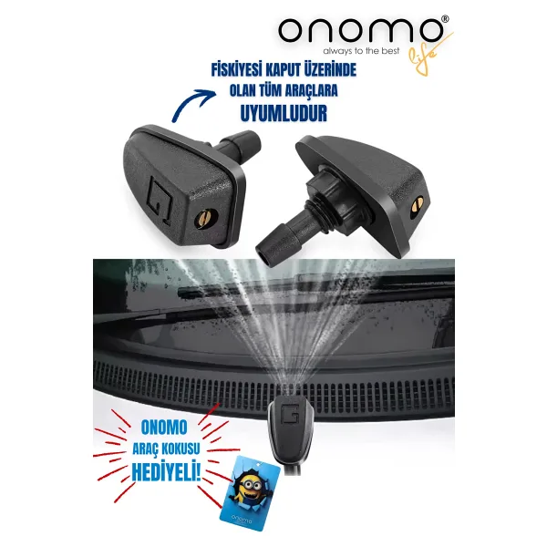 Onomo Life Universal 1.kalite Spreyleme Jet Püskürtme Silecek Fıskiyesi 1 Takım (SPREY ŞEKİLLİ FİSKİYE)