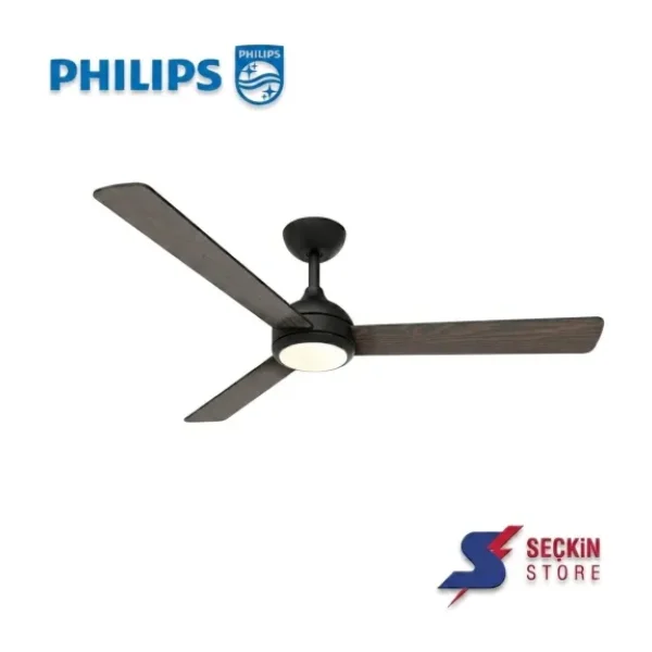 Philips Velyx Aydınlatmalı Siyah Tavan Vantilatörü