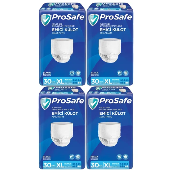 Prosafe Emici Külot Ekstra Büyük Boy XL 30'lu 4 Adet Hasta Bezi