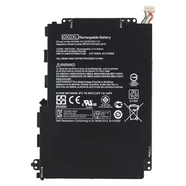 RETRO Hp Pavilion 12-b000 x2, 12-b100 x2, GI02XL Notebook Bataryası