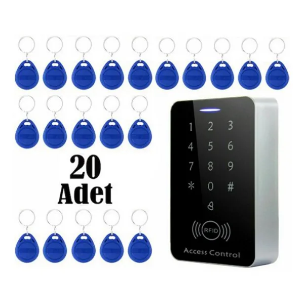RFID Şifreli Kapı Kilidi + 20 Adet Tag Göstergeç Anahtarlık