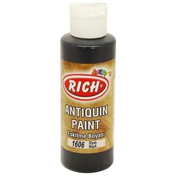 Rich Antiquing Paint Eskitme Ahşap Boyası 120 Cc. 1606 Siyah