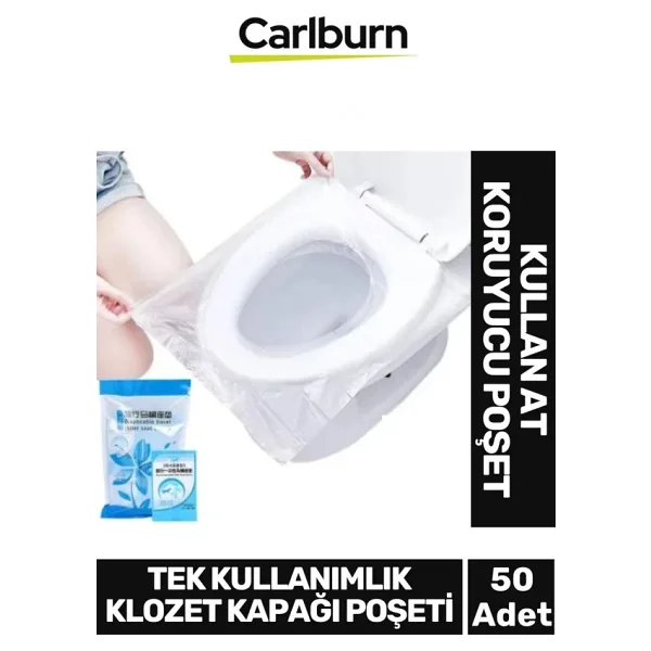 Seyahat Restaurant Avm Halka Açık Tuvalet Wc Hijyenik Tek Kullanımlık Klozet Kapağı Poşeti 50 Adet