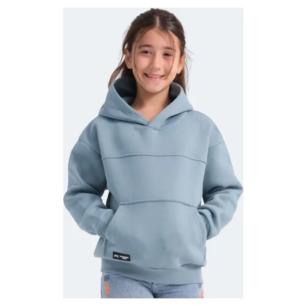 Slazenger Lene Kapüşonlu Mavi Çocuk Sweatshirt
