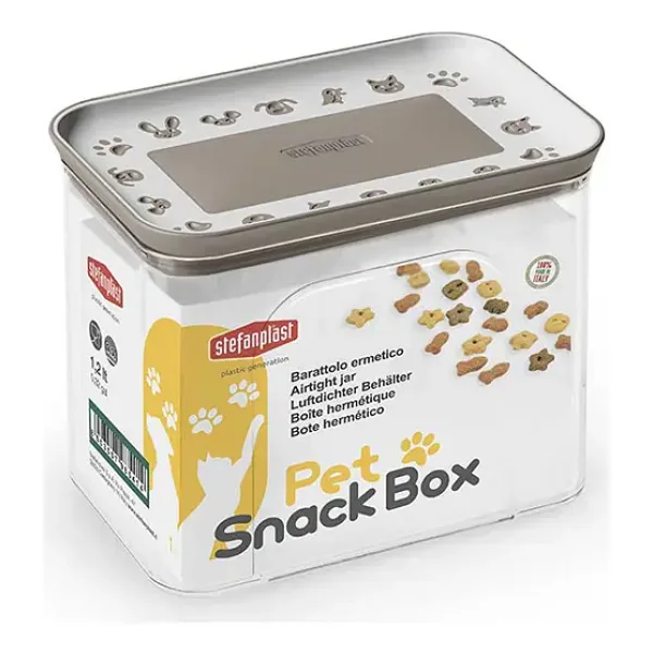 Stefanplast Gri-Beyaz Dikdörtgen SnackBox 1.2 lt