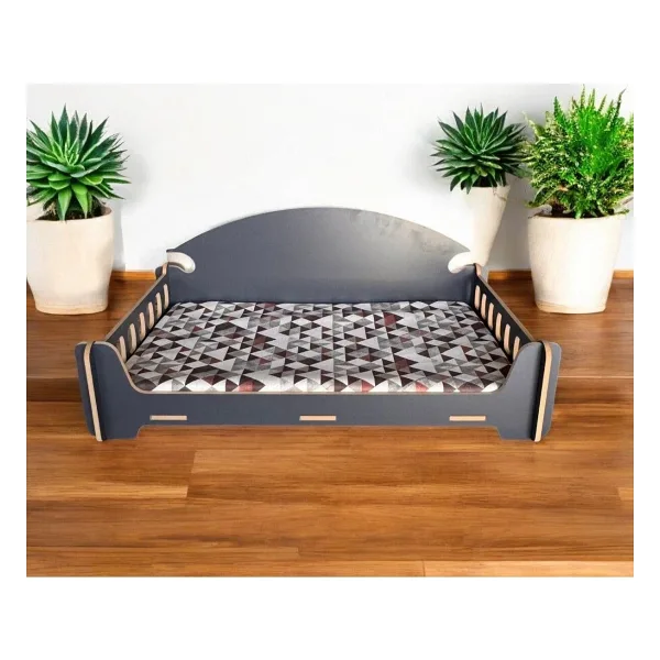 Taht Kedi Köpek Yatağı Ergonomik 40x70 Cm Çam Renk ,yıkanabilir Duck Kumaş Minderi Ile Beraber