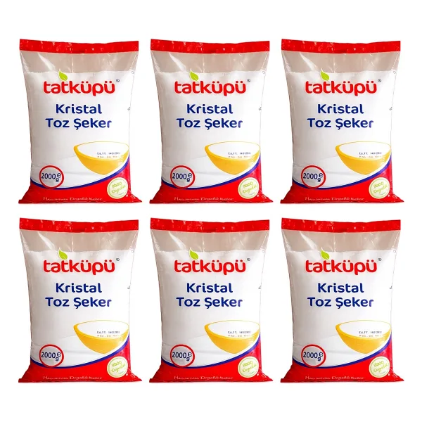 Tatküpü Toz Şeker 2 Kg X 6 Adet