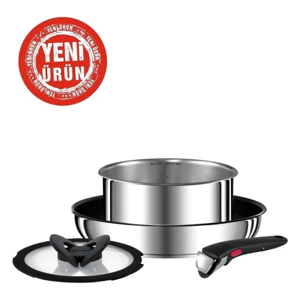 Tefal Ingenıo Preference Paslanmaz Çelik 4 Parçalı Tencere Seti - 28 cm Tava + 20 cm Tencere + 1 Cam Kapak + 1 Sap
