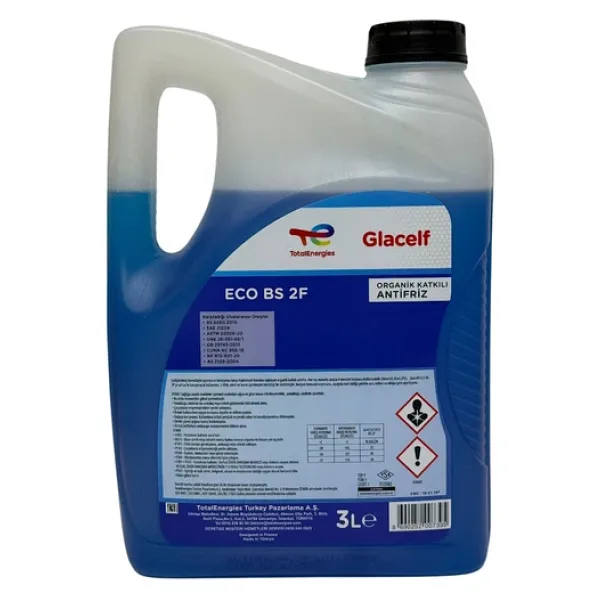 Total Glacelf Eco Bs 2F Organik 3 lt Mavi Antifriz