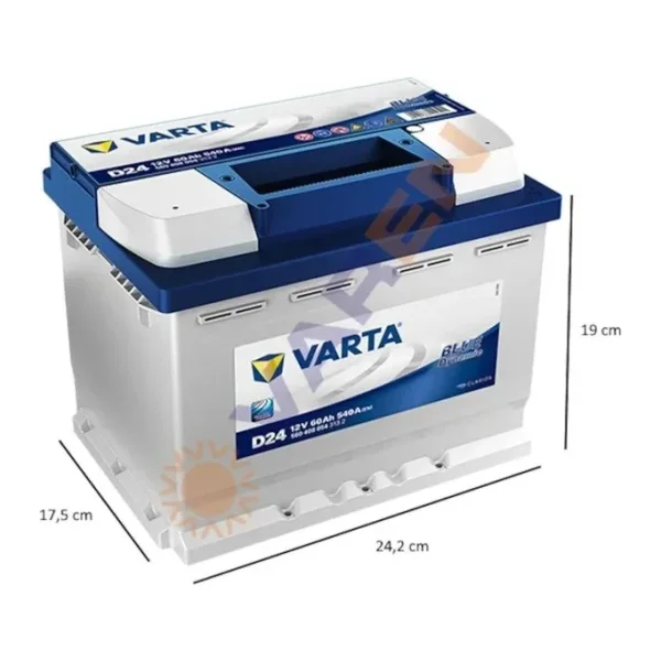 Varta Blue Dynamic D24 12 V 60 Ah 540 CCA Akü - 2025