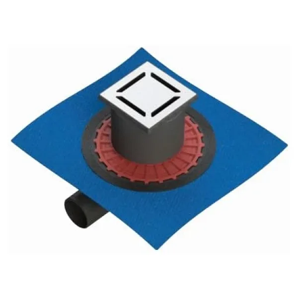 VitrA V-Flow Kare 5607270 Duş Kanalı, Yandan Çıkışlı, 15x15 cm, Parlak Krom