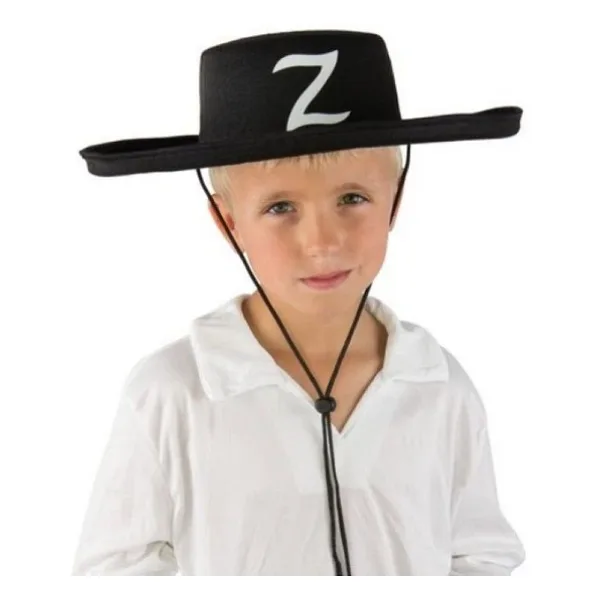 Z Logolu Çocuk Boy Bağcıklı Zorro Şapkası