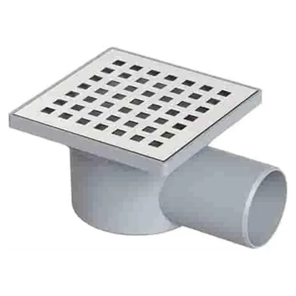 Zethome Line 10x10 Ø50 Yer Sifonu Yandan Çıkışlı Süzgeç
